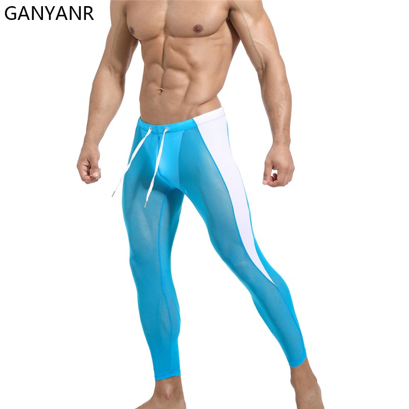 Compression Long Pant - GANYANR-لباس ضيق للجري للرجال ، بنطلون