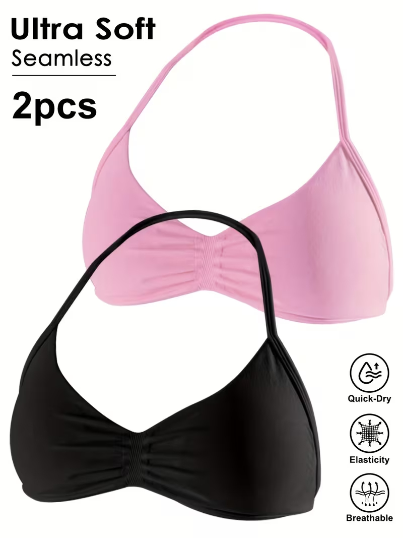 Suspender Tank Top - قطعتان من توبات رياضية نسائية بدون