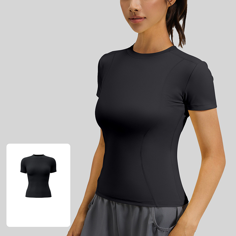 قميص يوجا نسائي ضيق سريع الجفا - مراجعة T Shirt Tight Fit وسعره